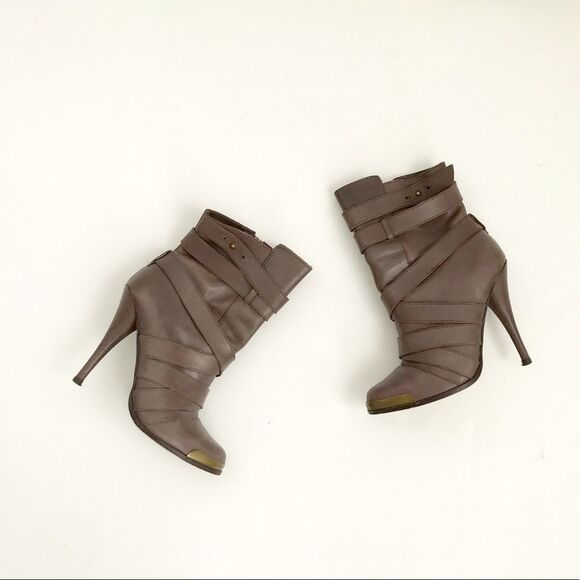 Joie Taupe Santo wrap Leather Boots size 5(35) - Picture 1 of 14